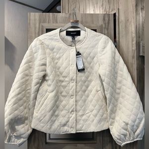 New Boutique Bohme Cream Quilted Jacket